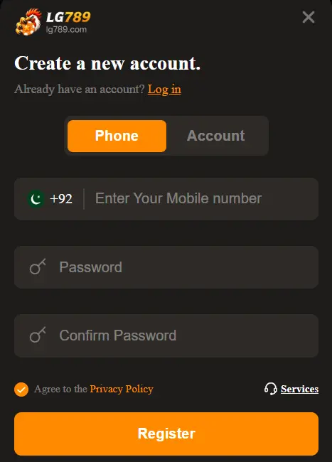LG789 Game Account